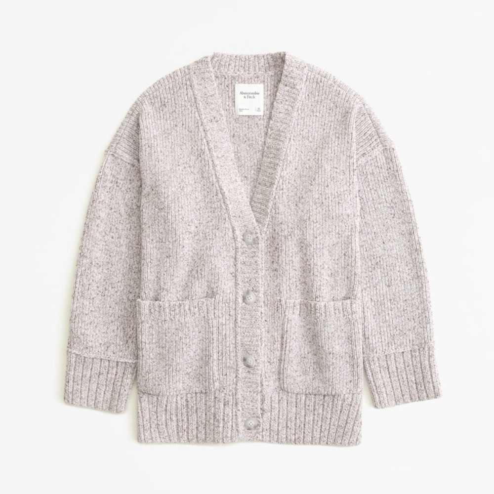 Abercrombie & Fitch Long-Length Chenille Cardigan